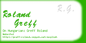 roland greff business card